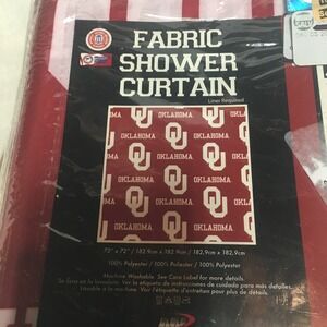 Oklahoma Sooners Fabric‎ Shower Curtain (No Liner)